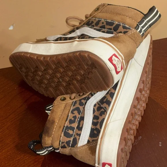 Vans MTE SK8 HI MTE 2 Primaloft Leopard Print Mens Size 5.5 - Picture 4 of 7
